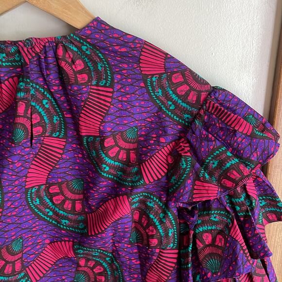 Ulla Johnson Tulia Printed Cotton Top In Purple - Picture 12 of 16